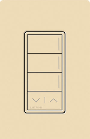 Lutron RRST-W3RL-IV RadioRA 3 Sunnata RF Keypad, 3-Button with Raise/Lower Keypad  in Ivory