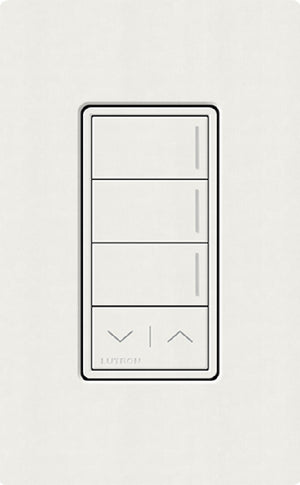 Lutron RRST-W3RL-RW RadioRA 3 Sunnata RF Keypad, 3-Button with Raise/Lower Keypad in Architectural White