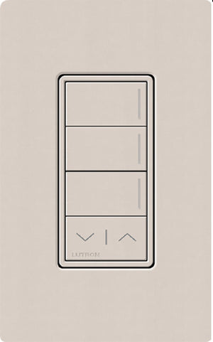 Lutron RRST-W3RL-TP RadioRA 3 Sunnata RF Keypad, 3-Button with Raise/Lower Keypad  in Taupe
