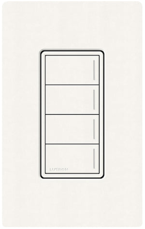 Lutron RRST-W4B-BW RadioRA 3 Sunnata RF Keypad, 4-Button Keypad in Brilliant White
