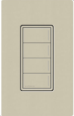 Lutron RRST-W4B-CY RadioRA 3 Sunnata RF Keypad, 4-Button Keypad in Clay