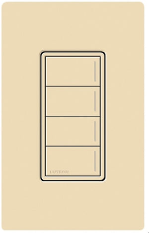 Lutron RRST-W4B-IV RadioRA 3 Sunnata RF Keypad, 4-Button Keypad  in Ivory