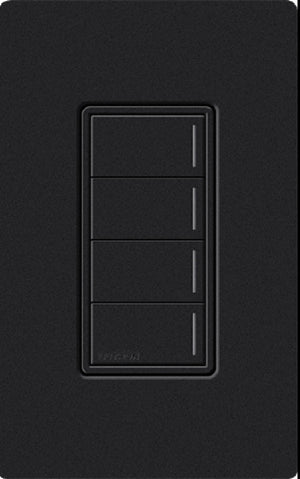 Lutron RRST-W4B-MN RadioRA 3 Sunnata RF Keypad, 4-Button Keypad  in Midnight