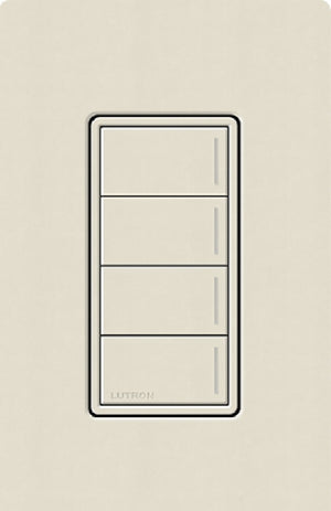 Lutron RRST-W4B-PM RadioRA 3 Sunnata RF Keypad, 4-Button Keypad in Pumice
