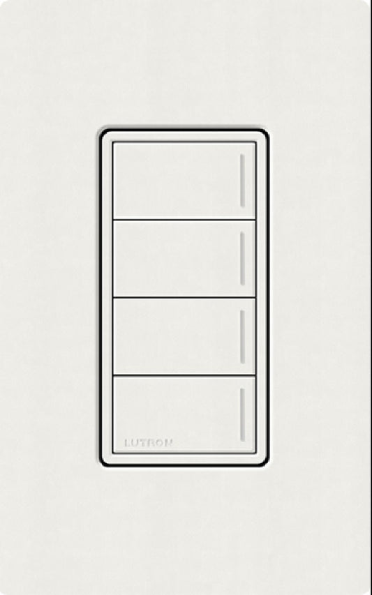 Lutron RRST-W4B-RW RadioRA 3 Sunnata RF Keypad, 4-Button Keypad in Architectural White