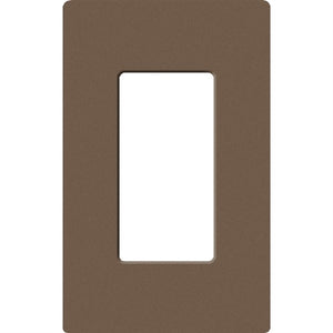 Lutron SC-1-EP Claro Satin Screwless Wallplate 1 Gang in Espresso