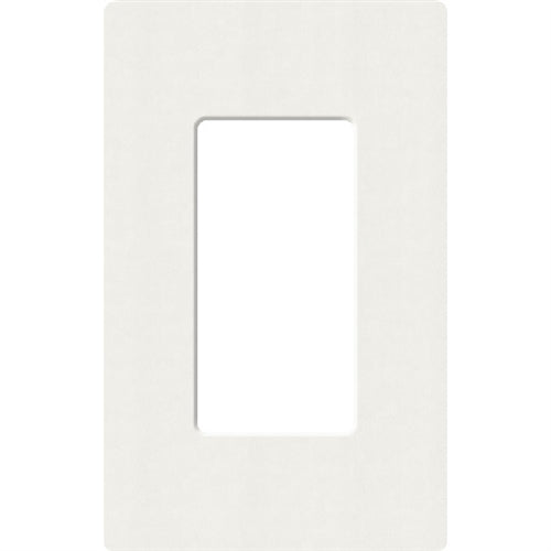 Lutron SC-1-GL Claro Satin Screwless Wallplate 1 Gang in Glacier White
