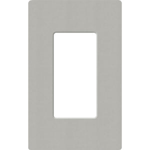 Lutron SC-1-PB Claro Satin Screwless Wallplate 1 Gang in Pebble
