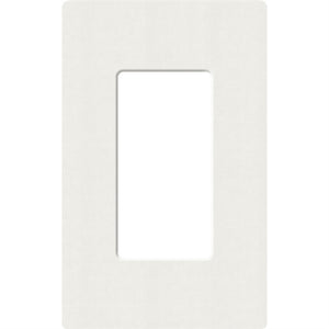 Lutron SC-1-RW Claro Satin Screwless Wallplate 1 Gang in Architectural White