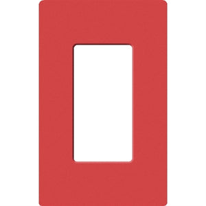 Lutron SC-1-SR Claro Satin Screwless Wallplate 1 Gang in Signal Red