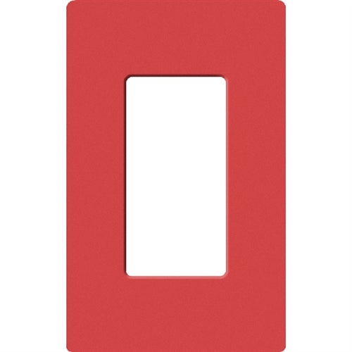 Lutron SC-1-SR Claro Satin Screwless Wallplate 1 Gang in Signal Red