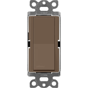 Lutron SC-1PS-EP Claro Satin 15A Single Pole Switch in Espresso
