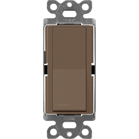 Lutron SC-1PS-EP Claro Satin 15A Single Pole Switch in Espresso