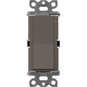 Lutron SC-1PS-TF Claro Satin 15A Single Pole Switch in Truffle