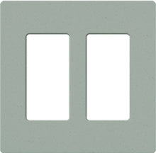 Lutron SC-2-BG Claro Satin Screwless Wallplate 2 Gang in Bluestone