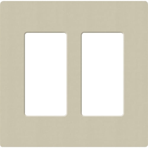 Lutron SC-2-CY Claro Satin Screwless Wallplate 2 Gang in Clay