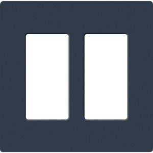 Lutron SC-2-DE Claro Satin Screwless Wallplate 2 Gang in Deep Sea