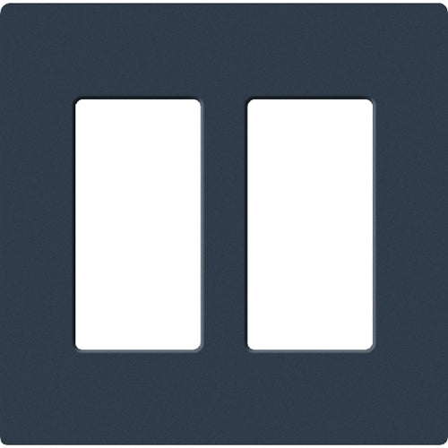 Lutron SC-2-DE Claro Satin Screwless Wallplate 2 Gang in Deep Sea