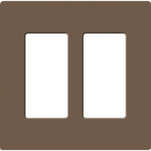 Lutron SC-2-EP Claro Satin Screwless Wallplate 2 Gang in Espresso