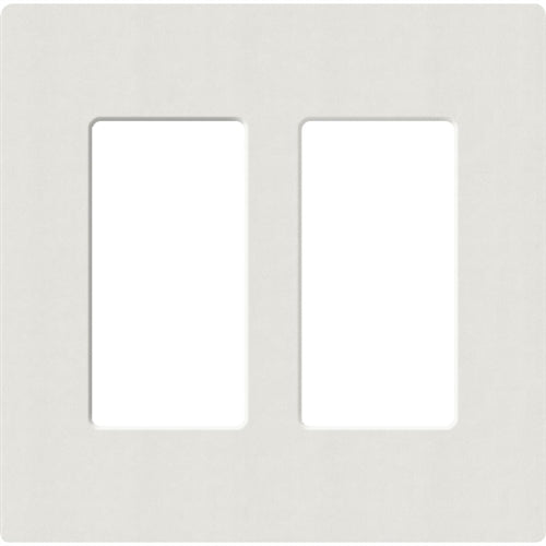 Lutron SC-2-LG Claro Satin Screwless Wallplate 2 Gang in Lunar Gray