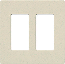 Lutron SC-2-LS Claro Satin Screwless Wallplate 2 Gang in Limestone