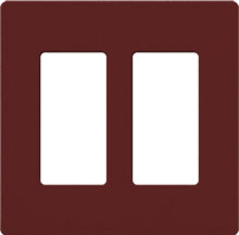 Lutron SC-2-MR Claro Satin Screwless Wallplate 2 Gang in Merlot