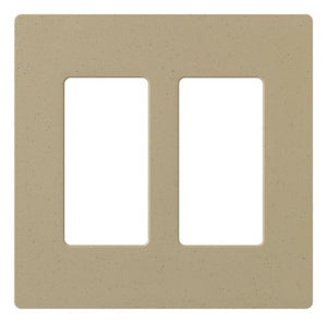 Lutron SC-2-MS Claro Satin Screwless Wallplate 2 Gang in Mocha Stone