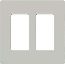 Lutron SC-2-PD Claro Satin Screwless Wallplate 2 Gang in Palladium