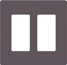 Lutron SC-2-PL Claro Satin Screwless Wallplate 2 Gang in Plum