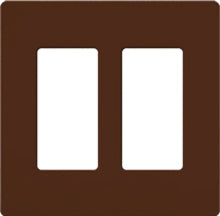 Lutron SC-2-SI Claro Satin Screwless Wallplate 2 Gang in Sienna