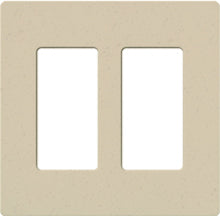 Lutron SC-2-ST Claro Satin Screwless Wallplate 2 Gang in Stone