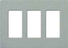 Lutron SC-3-BG Claro Satin Screwless Wallplate 3 Gang in Bluestone