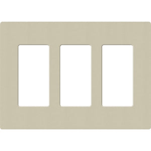 Lutron SC-3-CY Claro Satin Screwless Wallplate 2 Gang in Clay