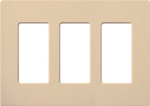 Lutron SC-3-DS Claro Satin Screwless Wallplate 3 Gang in Desert Stone