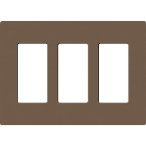 Lutron SC-3-EP Claro Satin Screwless Wallplate 2 Gang in Espresso