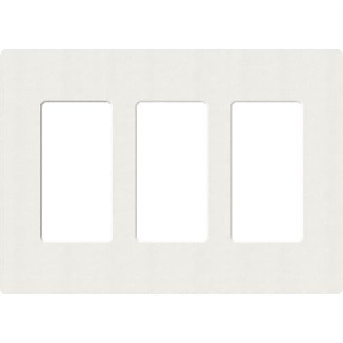 Lutron SC-3-RW Claro Satin Screwless Wallplate 2 Gang in Architectural White