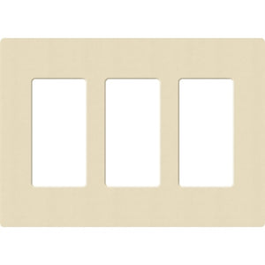 Lutron SC-3-SD Claro Satin Screwless Wallplate 2 Gang in Sand