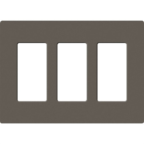 Lutron SC-3-TF Claro Satin Screwless Wallplate 2 Gang in Truffle