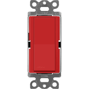 Lutron SC-3PS-SR Claro Satin 15A 3-Way Switch in Signal Red