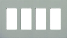 Lutron SC-4-BG Claro Satin Screwless Wallplate 4 Gang in Bluestone