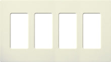 Lutron SC-4-BI Claro Satin Screwless Wallplate 4 Gang in Biscuit