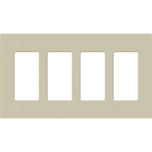 Lutron SC-4-CY Claro Satin Screwless Wallplate 4 Gang in Clay