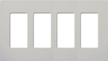 Lutron SC-4-PD Claro Satin Screwless Wallplate 4 Gang in Palladium