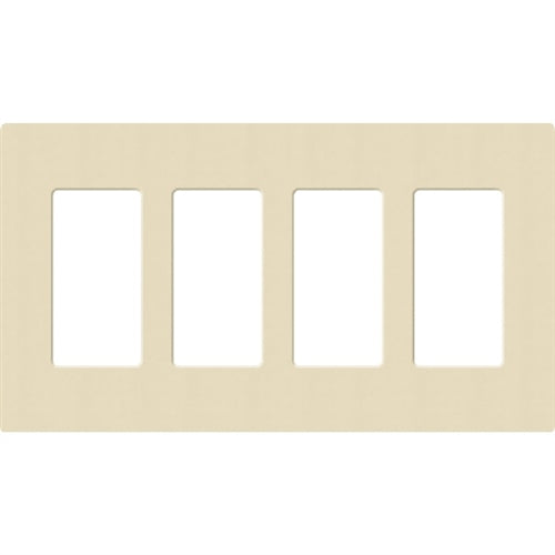 Lutron SC-4-SD Claro Satin Screwless Wallplate 4 Gang in Sand