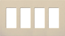 Lutron SC-4-ST Claro Satin Screwless Wallplate 4 Gang in Stone