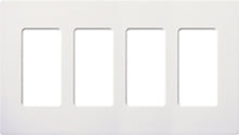 Lutron SC-4-SW Claro Satin Screwless Wallplate 4 Gang in Snow