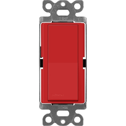 Lutron SC-4PS-SR Claro Satin 15A 4-Way Switch in Signal Red