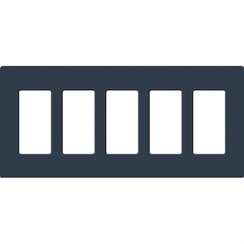 Lutron SC-5-DE Claro Satin Screwless Wallplate 5 Gang in Deep Sea