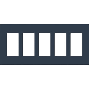 Lutron SC-5-DE Claro Satin Screwless Wallplate 5 Gang in Deep Sea