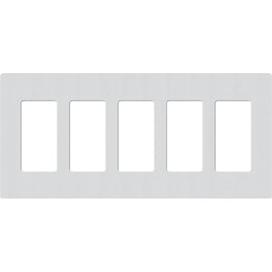 Lutron SC-5-MI Claro Satin Screwless Wallplate 5 Gang in Mist